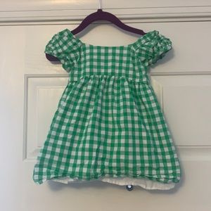 Green check dress